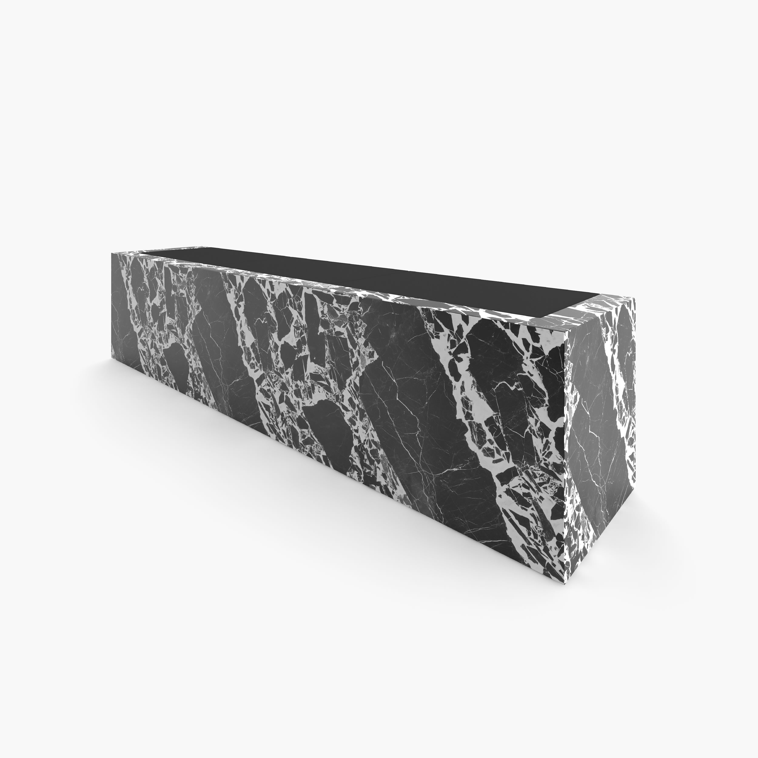 Sideboard mit Schubladen Weiss Grand Antique Marmor minimalistisch privater Arbeitsbereich Luxus Konsolen  Sideboards FS 407 FELIX SCHWAKE