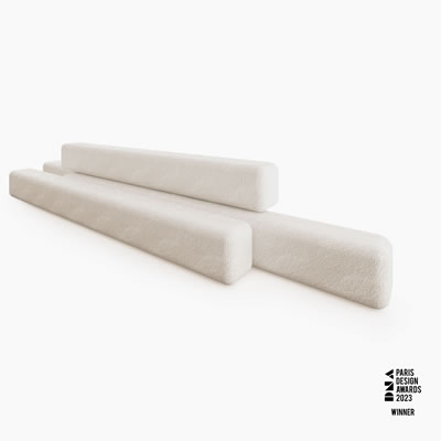 Sofa Boucle Weiss FS4131