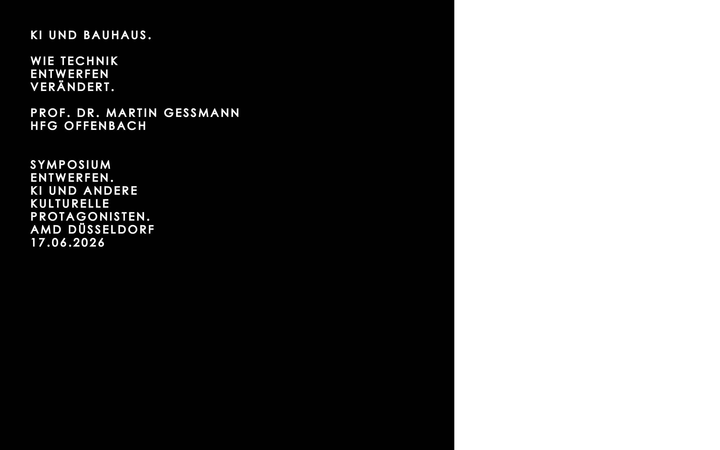 Symposium Entwerfen KI 4 prof gessmann