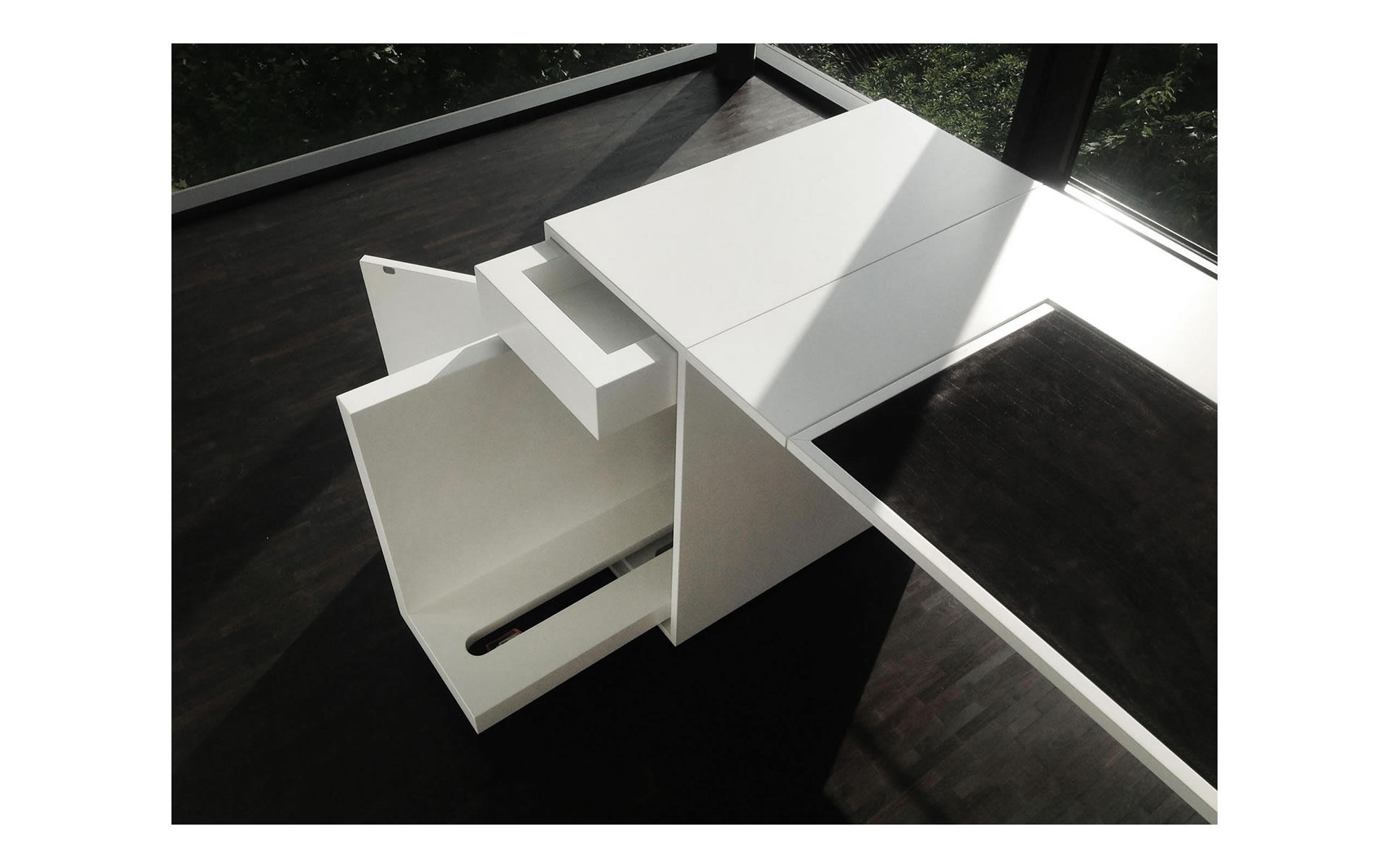 Schreibtisch weiß lack modern